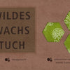 Wildes Wachs Tuch "Pflanze" grün, 3er Set