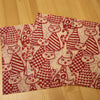 Wildes Wachs Vespertasche "Katze" rot, 2er Set
